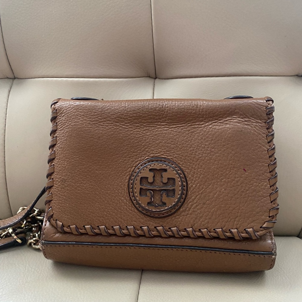 Tory Burch Tan Leather Crossbody Bag